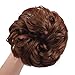 REECHO Messy Bun Hair Piece, 2 Styles Classic Tousled Updo Elastic Hair Bun Scrunchies Fake Hair Bun Donut Ponytail Extensions Messy Hair Bun Accessories for Women - Linen