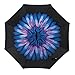 Ylovetoys Inverted Umbrella Double Layer Reverse Umbrella with C-Shaped Handle, Anti-UV Inside Out Windproof Umbrella for Car Rain Outdoor Use (Blue Flower)