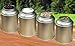 2-pack, Coffee Tin, Twisted Lid Multiple Compartment Tea Canister, Multi-Purpose Kitchenware