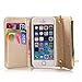 Life Sweetly Gold Premium Luxury Purse Handbag Case Wallet Leather with Metal Chain Strap for Apple iPhone 6 Plus 5.5 Inch