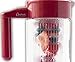 Glass Water Infusion Pitcher | BPA Free Fruit Infuser | Premium Borosilcate Glass for Hot and Cold Liquids | Infuse Iced Tea, Coffee, Water, Juice, Vodka, Tequila - Cestari Infuser, Red 44 ounces