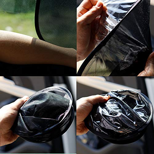 ZATAYE Car Window Shade - 4 Pack Car Side Windows Sunshade for Baby,Car Sun Shades Protector,80 GSM for Maximum UV/Sun/Glare Protection for Kids,2 Pack 20"x12" and 2 Pack 17"x14"