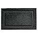 mDesign Microfiber Bath Mat Set - 3 Piece Bathroom Rugs - Non-Slip Floor Mats for After Bath, Shower - Water Absorbent, Machine Washable Bathroom Carpet Rugs - Hydra Collection - Set of 3, Black