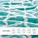 Comfort Spaces Ultra Soft and Cozy Sherpa Reversible Throw Blankets for Couch and Bed, Plush Fleece Cozy Cover with Fuzzy Faux Fur, 50 x 60 in, Aqua Ogee
