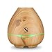Ultrasonic Aroma Diffuser, Natalie Styx Essential Oil Diffuser, Cool Mist Humidifier, 7 Colors LED Lights, Waterless Auto Shut Off, 300ml Wood Grain Diffuser for Home Office