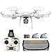 X101 FPV Quadcopter Drone Bundle Pack With HD Live Camera Wi-Fi Real Time Transmission RC Helicopter (Extra: 7.4V 1200mAh battery, Explosion-proof Battery Safe Bag, Voltage Checker) White
