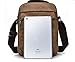 Canvas Crossbody Everyday Satchel Bag Shoulder Messenger Bag iPad Travel Portfolio Bag, Army Green