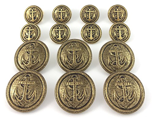 Metalblazerbuttons.com brand antique gold finished nava…