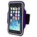 i2 Gear Cell Phone Armband Case for Running - Workout Phone Holder with Adjustable Arm Band and Reflective Border - Medium Armband for iPhone 8, 7, 6, 6S, Galaxy S6, S5, Purple