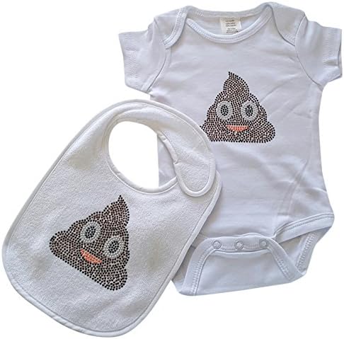 Baddablingz Emoji Poo Onesie with Bib