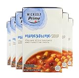 Wickedly Prime Minestrone Soup with Italian Sausage, 17 Ounce (Pack of 6)