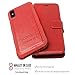 AMOVO [Upgraded] Case for iPhone Xs Max [2 in 1] iPhone Xs Max Wallet Case Detachable [Wireless Charging] [Vegan Leather] iPhone Xs Max Flip Case with Gift Box Package (XSMAX (6.5'') Red)