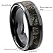 King Will 8mm Mens Black Tungsten Carbide Ring Camo Camouflage Comfort Fit...