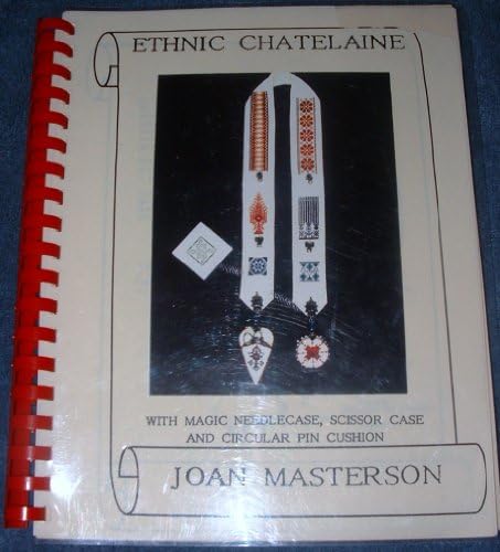 Ethnic Chatelaine with Magic Needlecase, Scissor Case and Circular Pin Cushion Plastic Comb – 1994