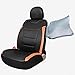 Raptor Vinyl Universal One Front Leather Seat Cover Fits Car Trucks suv with Airbag Split Low Back Bucket Seat Protector Black/Orange