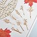 16 Pieces Metal Leaf Hair Clips Gold Silver Vintage Retro Hair Pin Minimalist Decorative Hair Barrettes Crystal Bobby Pins for Women Girls Hair Accessories