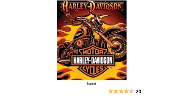 Amazon Com Harley Davidson Sunset Queen Blanket Home Kitchen