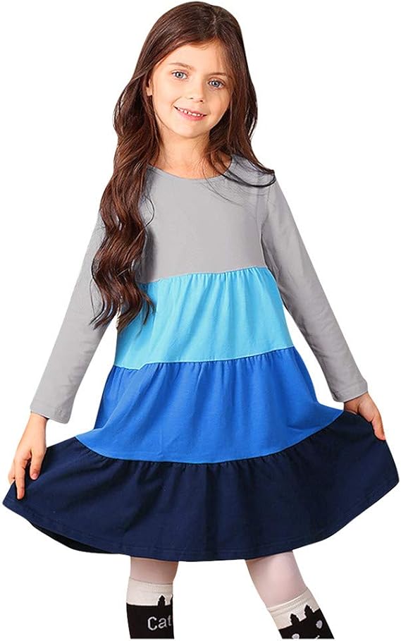 Amazon 洋子ちゃん かわいい 子供服 女の子 ワンピース ドレス スカート 漫画動物プリンセスドレス レインボーストライプ ドレス 幼児園 80 90 100 110 1 130 12ヶ月 6歳 ワンピース チュニック 通販