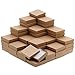 Beadaholique Kraft Brown Square Cardboard Jewelry Boxes 3.5 x 3.5 x 1 Inches (100)