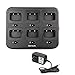 Retevis H-777 Gang Charger Six-Way 2 Way Radio Charger Station for Baofeng BF-888S Arcshell AR-5 H-777(Not for H-777S) Walkie Talkies (1 Pack) primary