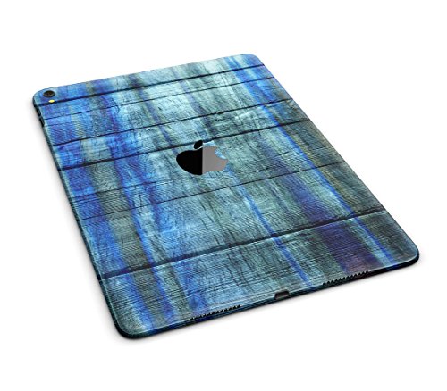 Wood Pattern Design Skinz Premium Full-Body Cover Wrap Decal Skin Kit for the Apple iPad Air 2 (A1566/A1567) - Blue and Green Tye-Dyed Wood - Thumbnail 6