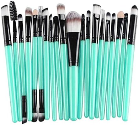 Dreaman New 20 pcs Makeup Brush Set Tools Make-up Toiletry Kit Wool Make Up Brush Set Multicolor (Black)