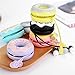 QearFun Candy Color Donut Earphone In Ear Earbud with Microphone and Cord Wrapper Set Winder for Smartphone Mp3 (Pink)