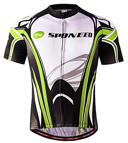 Bike Jerseys for Men Cycling Jersey Bicycle Shirt Jacket Short Sleeve Asia M/US S Greenwhite