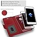 Navor Detachable Magnetic Wallet Case and Universal Car Mount Compatible for iPhone 7 Plus [RFID Protection] [Vajio Series]-Red