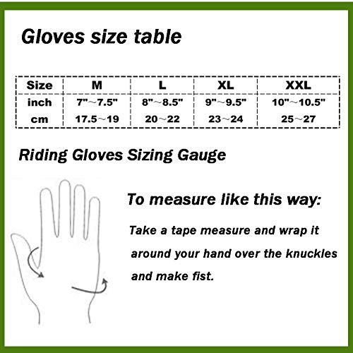 CHCYCLE Winter Motorcycle Gloves for Men, Touch Screen Windproof Motorbike Biker Riding Gloves for ATV UTV Scooter (Green, XX-Large) - Thumbnail 7