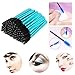 Akstore 100 Pack Disposable Eyelash Mascara Brushes Eyelash Brush Wands Applicator Makeup Kits (Colorful-Black)