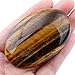 mookaitedecor Oval Shape Tiger's Eye Palm Stone Pocket Worry Stones Crystals Therapy Healing Meditation Home Decor