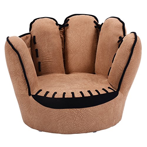 HONEY JOY Kids Sofa Chair, Baseball Glove Shaped Fingers Style Toddler Armchair Living Room Seat, Children Furniture TV Chair for Kids