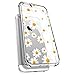 JIAXIUFEN Clear Slim Shockproof Flower Floral Pattern Soft Flexible TPU Silicone Back Cover Phone Case Compatible with iPhone 5 5S SE - Little Daisies