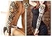 DaLin 4 Sheets Extra Large Temporary Tattoos, Full Arm (Set 4)