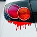 Iuhan Fashion Red Blood Car Stickers Reflective Car Decals Light Bumper Body Sticker Decal