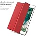 MoKo Case Fit 2018/2017 iPad 9.7 6th/5th Generation - Slim Lightweight Smart Shell Stand Cover with Translucent Frosted Back Protector Fit Apple iPad 9.7 Inch 2018/2017, RED(Auto Wake/Sleep)