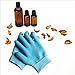 2 pcs Moisturizing Spa Gloves Moisturizing Gel Gloves Gel Line with Essential Oils and Vitamin E (Blue)