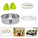 Instant Pot Accessories Steamer Basket and Egg Steamer Rack,Stainless Steel Vegetable Steam Rack Stand for Pressure Cooker. Bonus Pair of Mini Oven Mitts（Fits Instant Pot 6,8 qt Pressure Cooker）