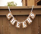 Qadira CHEERS Classical Vintage Wedding Home Party Decoration Bunting Banner