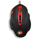 Redragon M805 Hydra Max 14400 DPI Programmable Laser Gaming Mouse, 10 Programmable Buttons, 5 User Profiles, Weight Tuning Set, Omron Switches