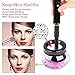 Electric Makeup Brush Cleaner and Dryer Kit with 8 Rubber Holders, Makeup Brush Cleaner Machine Deep Cleans and Dries All Makeup Brushes in Seconds(BatteryOperated)