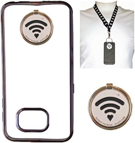 Samsung Galaxy 6 NECK Case with Adjustable Lanyard: Black - Clear
