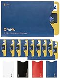 RFID Sleeves Credit Card Sleeve - Credit Card Protector Sleeves Blocks Credit Cards Transfer of Data Protecting Against Thieves Electronic Pickpocketing - RFID Credit Card Sleeves (Blue10)