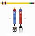 Oxford Block Brick Figure Flatware Spoon Fork Utensil Set Toddler Kids Children