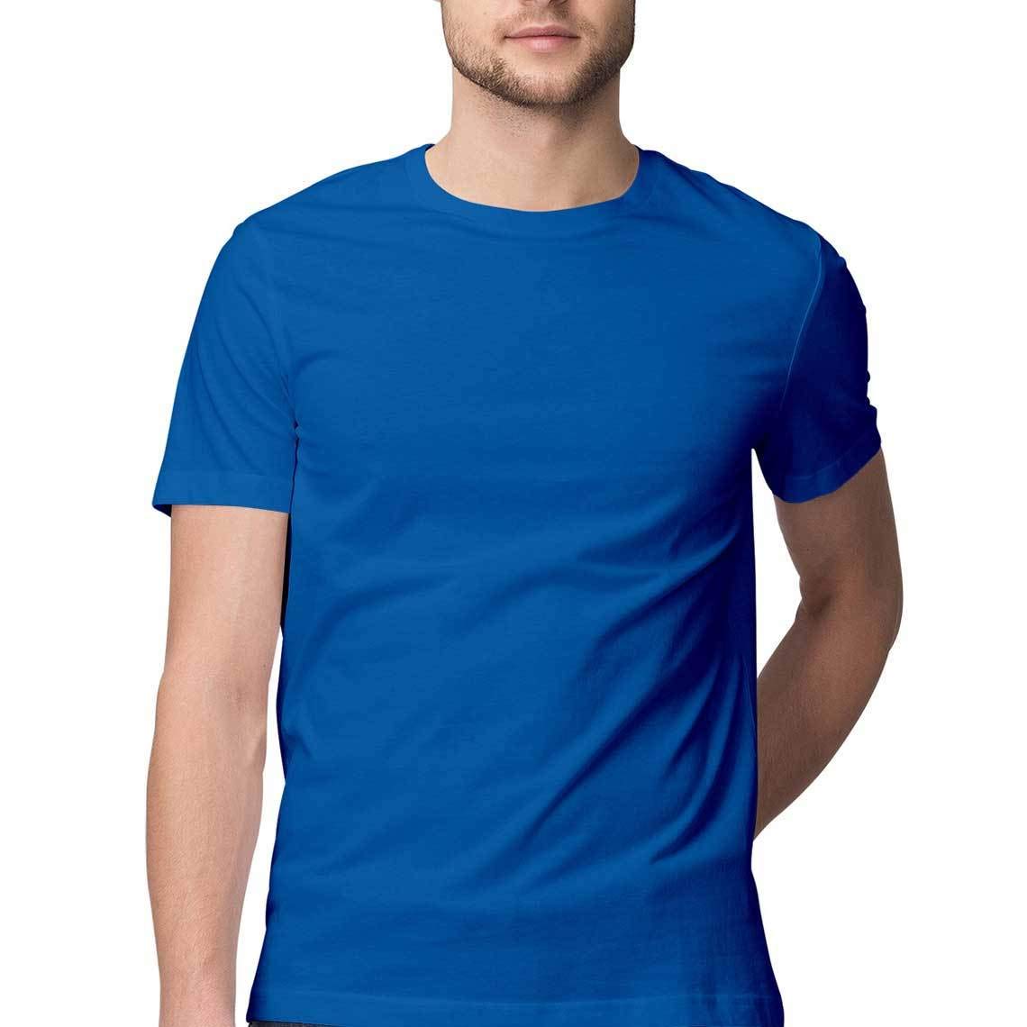 plain blue t shirt mens
