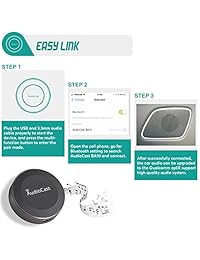 Bluetooth Car Kit, Bluetooth Receiver, Car Bluetooth Adapter Wireless Music Receiver Audio Adapter Hands Free Call 3.5mm Aux A2DP Aptx HiFi Stereo Output for Home Car System, Spotify, Pandora, Speaker
