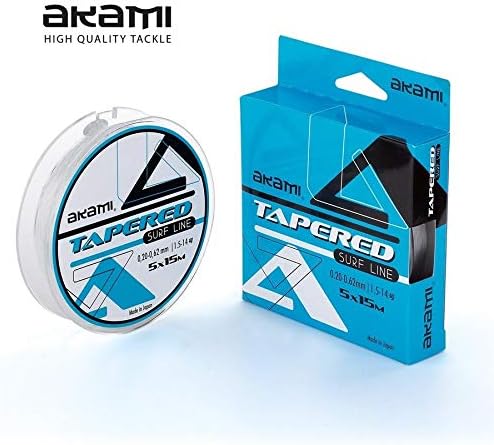Akami Tapered Surf Line 0 18 0 57mm 5x15mt Conical Shock Leader Clear Amazon Co Uk Sports Outdoors Akami Tapered Surf Line 0 18 0 57mm 5x15mt Conical Shock Leader Clear Amazon Co Uk Sports Outdoors