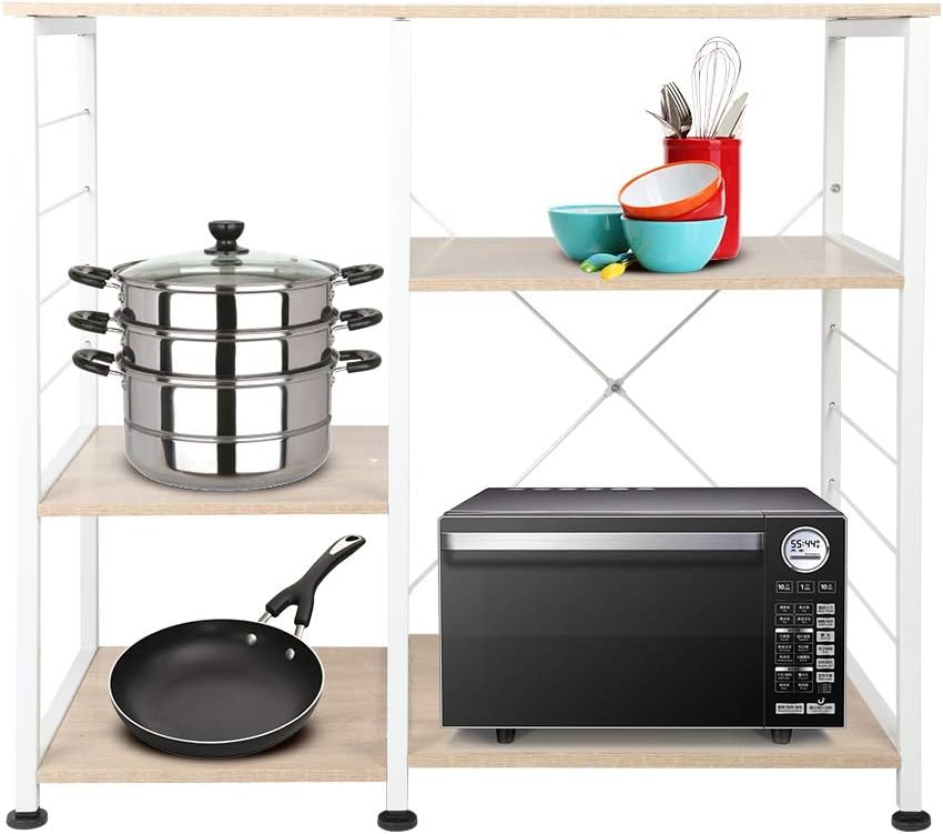 Küchenregal, Beweglich Küchenwagen Speicherwagen Mikrowellenhalter