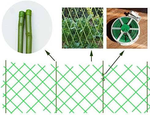 V Protek Artificial Bamboo Fence Wall Decoration, Indoor/Outdoor Privacy Fence,H11.8 xL53.15 Green